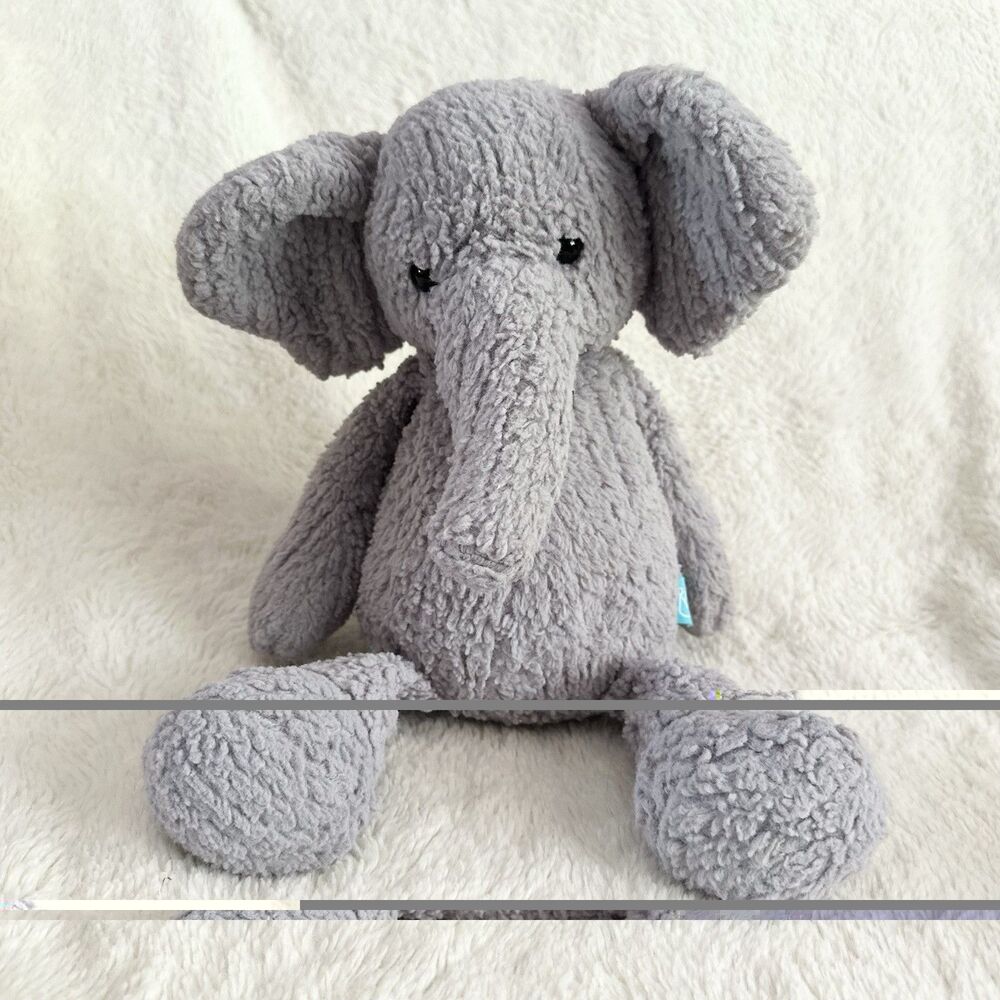 Manhattan Toy Emmet Elephant Gray Ribbed 13" Plush Stuffed Animal Lovey